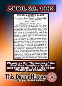 0163 - April 22, 1903 - Yankees First Game