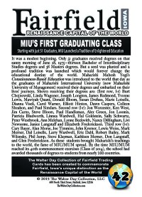 0042 MIU's First Graduating Class