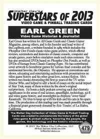 0479 Earl Green Videogame Personalities