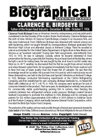 1153 Clarence Frank Birdseye II