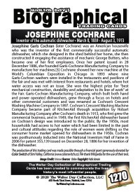 1270 - Josephine Cochrane