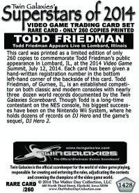 1428 - Todd Friedman - Lombard IL Video Game Summit 2014 - Rare Card