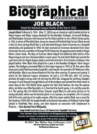 1607 - Biographical - American Baseball - Joe Black