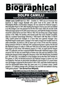 1626 - Biographical - American Baseball - Dolph Camilli