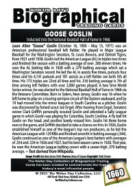 1660 - Biographical - American Baseball - Goose Goslin