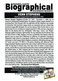 1662 - Biographical - American Baseball - Vern Stephens