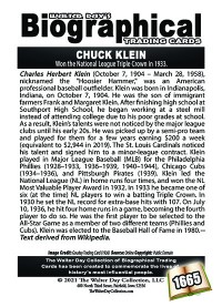1665 - Biographical - American Baseball - Chuck Klein 