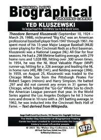 1672 - Biographical - American Baseball - Ted Kluszewski