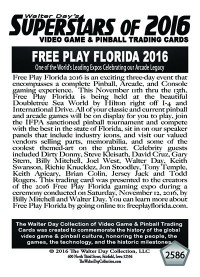 2586 Free Play Florida 2016 Event Card