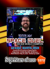3372 - Sam McNear - World Record Holder on Space Duel