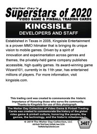 3407 - KINGSISLE - Developers and Staff