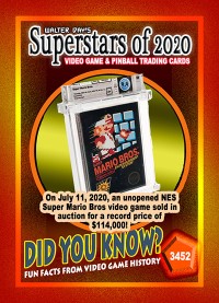 3452 - Unopened Super Mario Nes Cartridge sells for $114.000