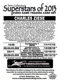 0408 CHARLES KENNEDY ZIESE - ERROR CARD