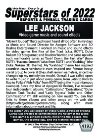 4193 - Lee Jackson - Video Game and Sound Effects