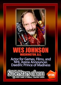 4195 - Wes Johnson - Actor, Announcer, Prince of Madness