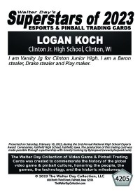 4205 - Logan Koch - Clinton High School - NATIONAL ESPORTS AWARDS CEREMONIES