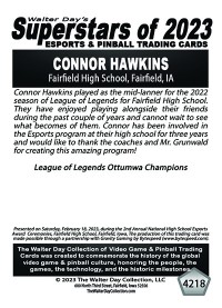 4218 - Connor Hawkins - Fairfield High School - NATIONAL ESPORTS AWARDS CEREMONIES