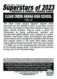 4226 - Clipper Esports - Clear Creek Amana High School - NATIONAL ESPORTS AWARDS CEREMONIES