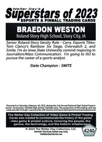 4240 - Braedon Weston - Apple Valley High School - NATIONAL ESPORTS AWARDS CEREMONIES