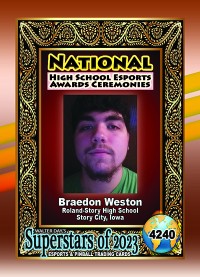 4240 - Braedon Weston - Apple Valley High School - NATIONAL ESPORTS AWARDS CEREMONIES
