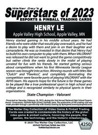 4250 - Henry Le - Apple Valley High School - NATIONAL ESPORTS AWARDS CEREMONIES