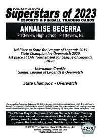 4259 - Analise Becerra - Platteview High School - NATIONAL ESPORTS AWARDS CEREMONIES