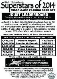0635 - Joust Leaderboard - Twin Galaxies