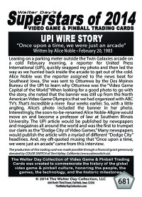 0681 - United Press International Wire Story - 1983